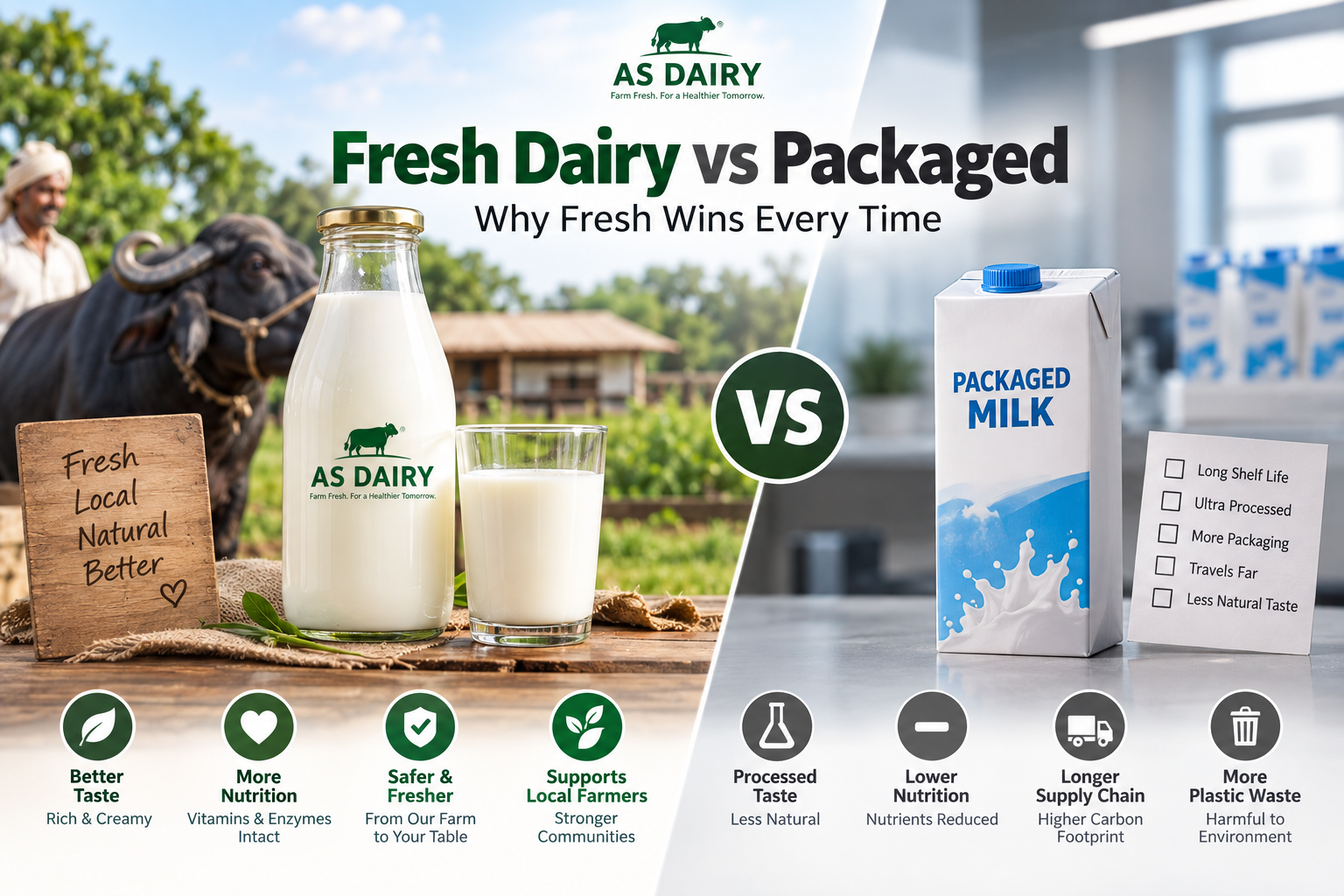 Fresh Dairy vs Packaged: Why Fresh Wins Every Time